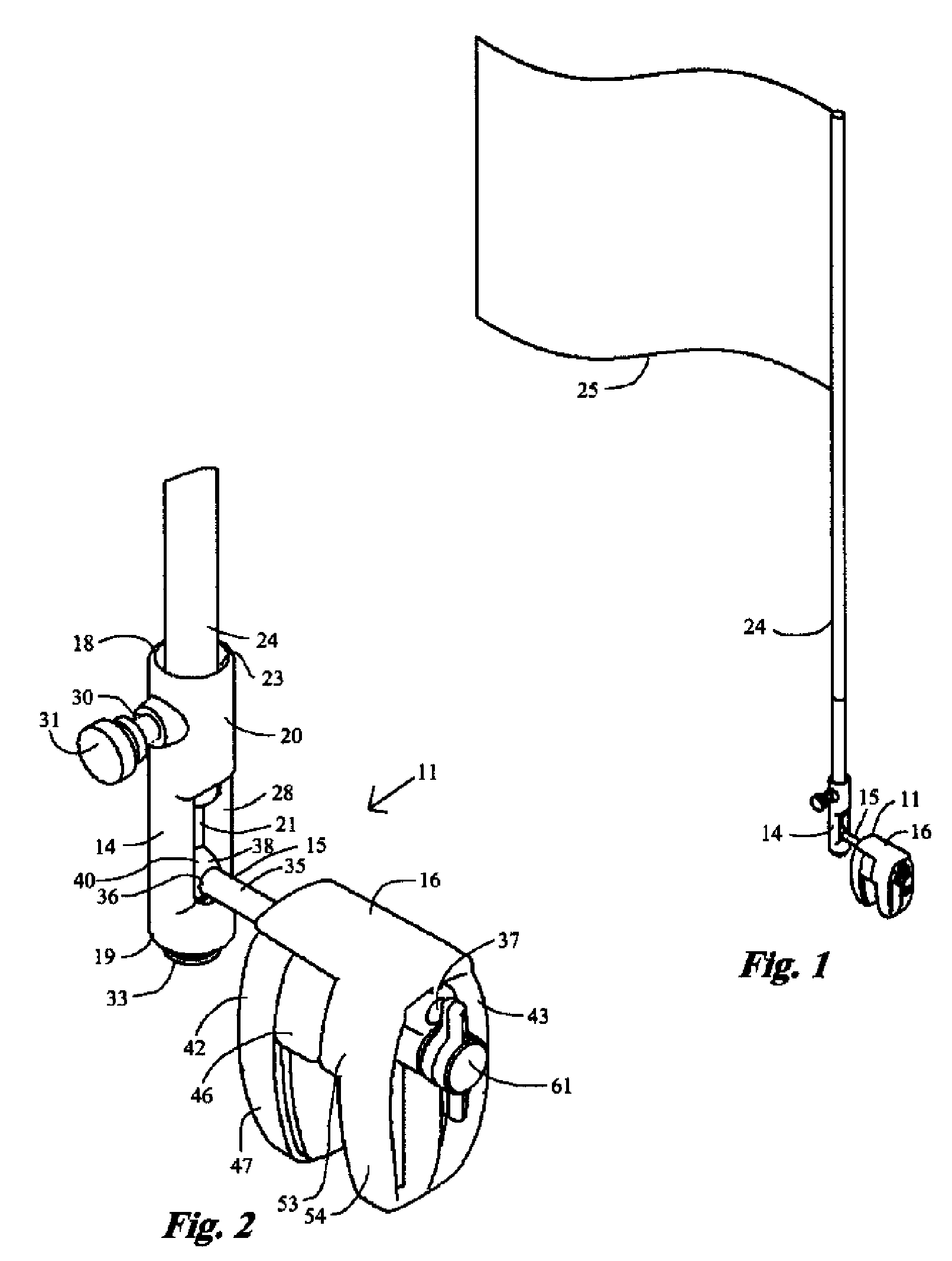 Pole mounting device