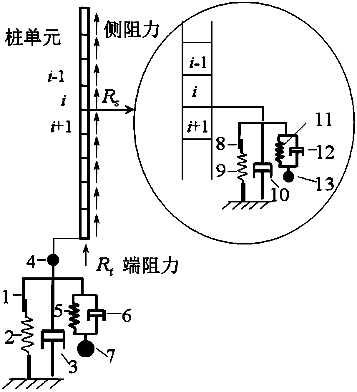 Method for analyzing bearing capacity of foundation pile by joint inversion of multiple hammering signals