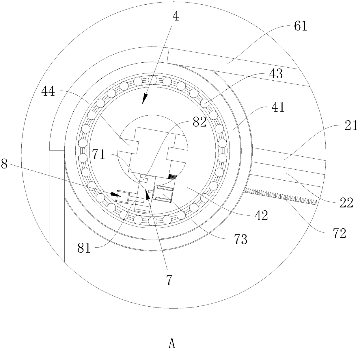 Cable-direction-following ROV winch applied to non-power-locating mother ship