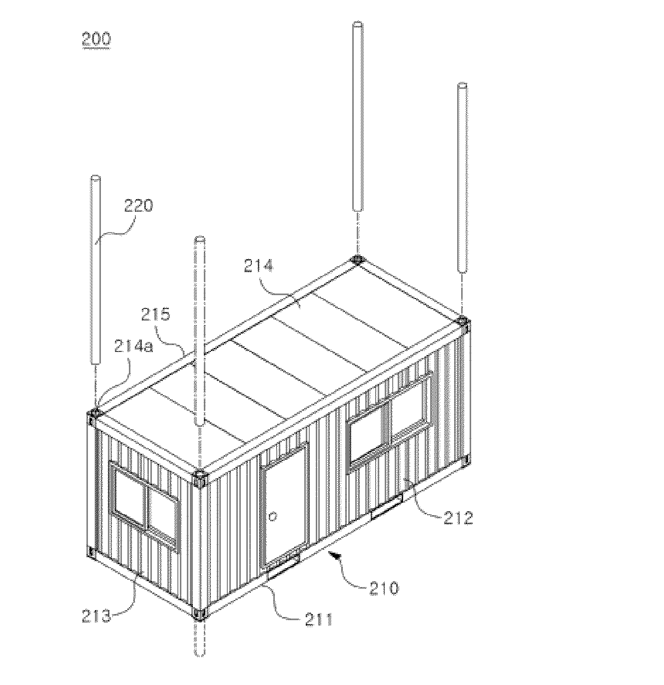 Container house having structural stability