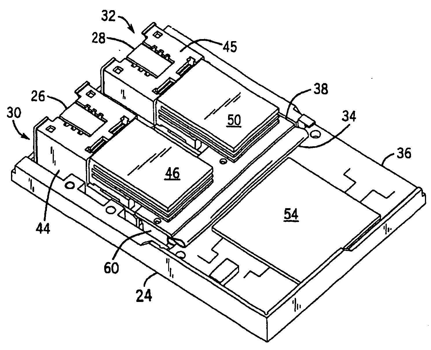 Transponder assembly for use with parallel optics modules in fiber optic communications systems