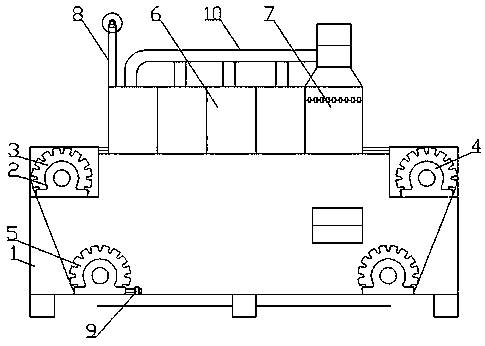 Gradually warming multi-segment type electric heating drying tunnel