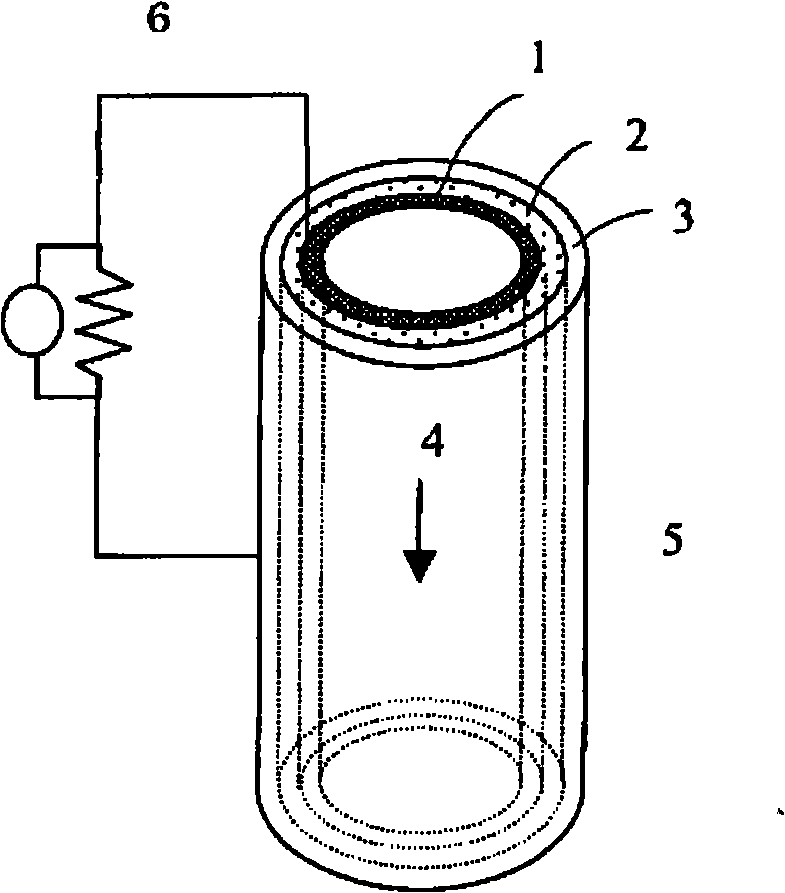 Anode for biological power generation and power generation method and device utilizing it