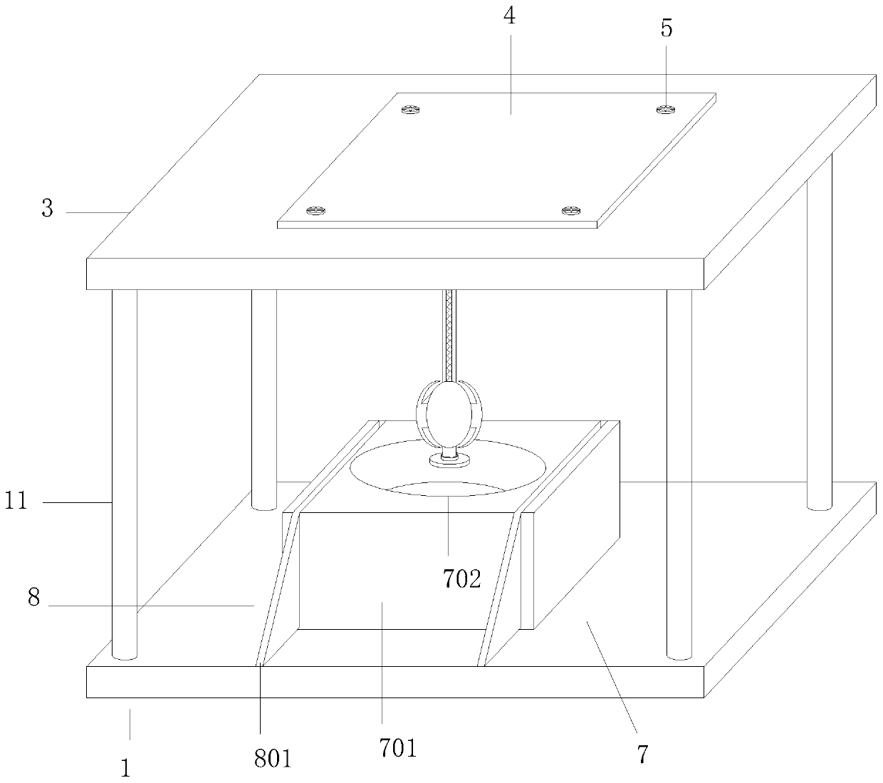 New energy automobile hub forging device and machining process thereof