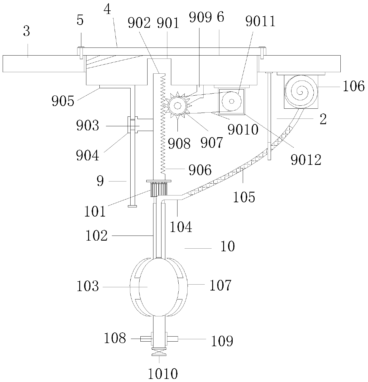 New energy automobile hub forging device and machining process thereof