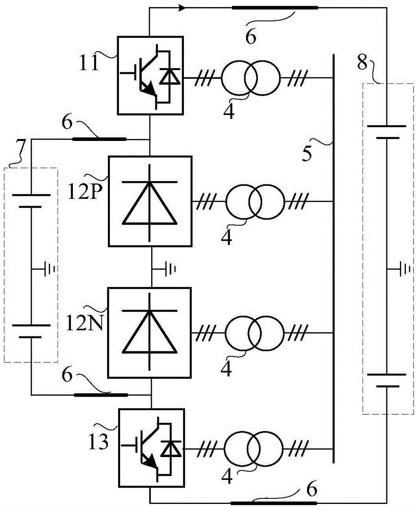 Unidirectional direct current-direct current autotransformer