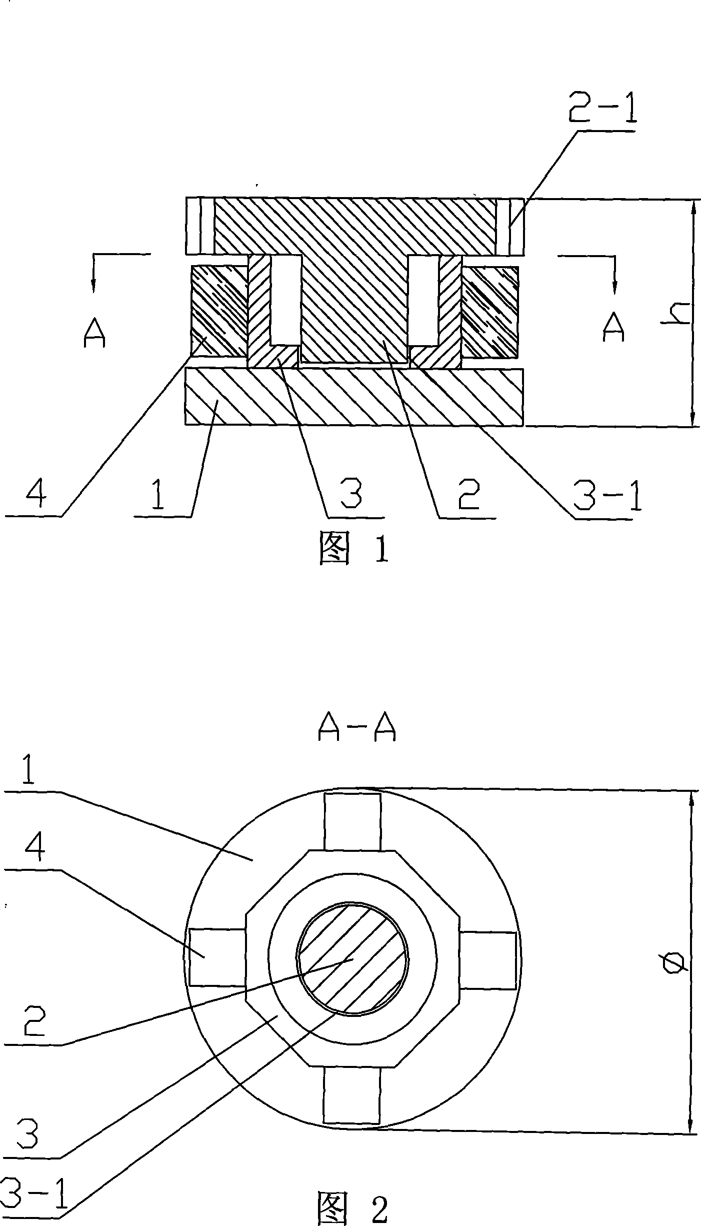 Pre-pressure device of magnetic force pressure enforcement and micro bending ultrasonic electromotor based on this device