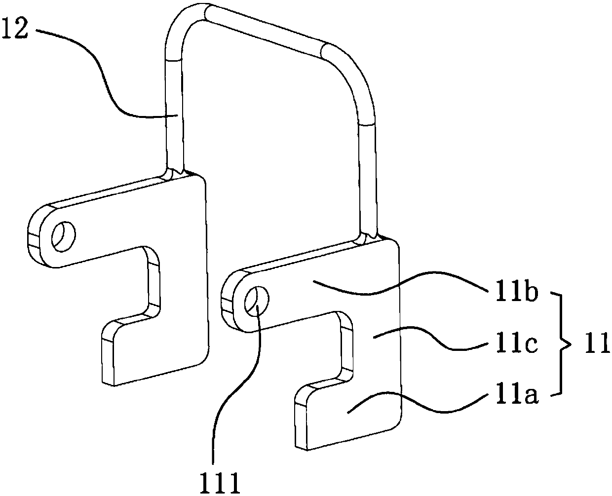 Door type fixture for assisting in cross welding of girder and framework material