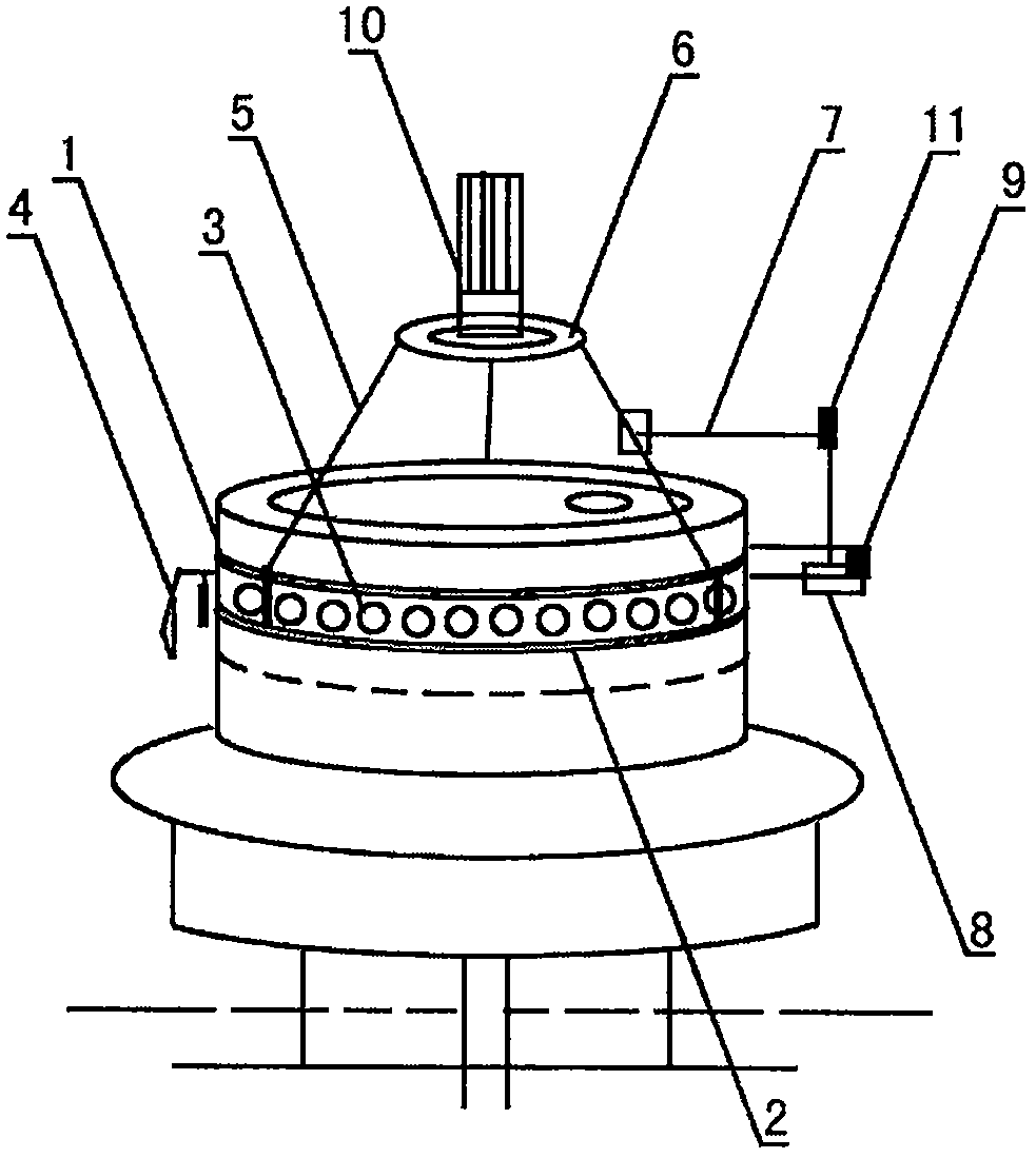 Rolling ball type stone mill guidance labor-saving apparatus