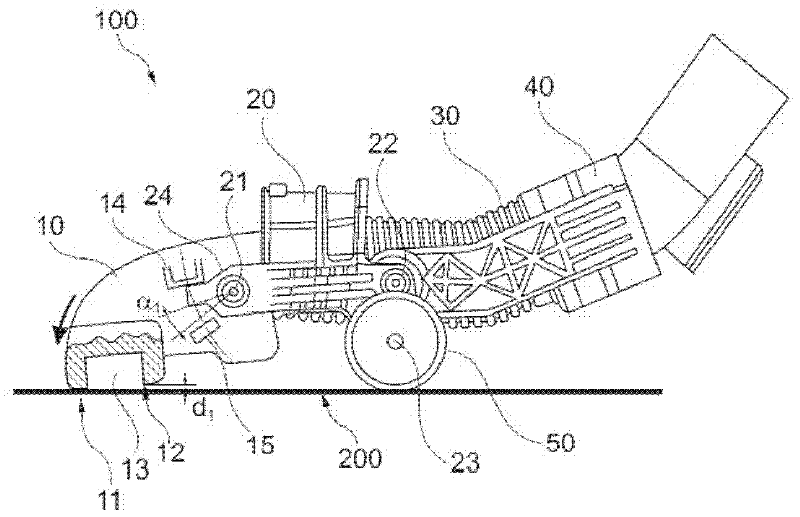 Vacuum cleaner nozzle with rotatably limited base plate