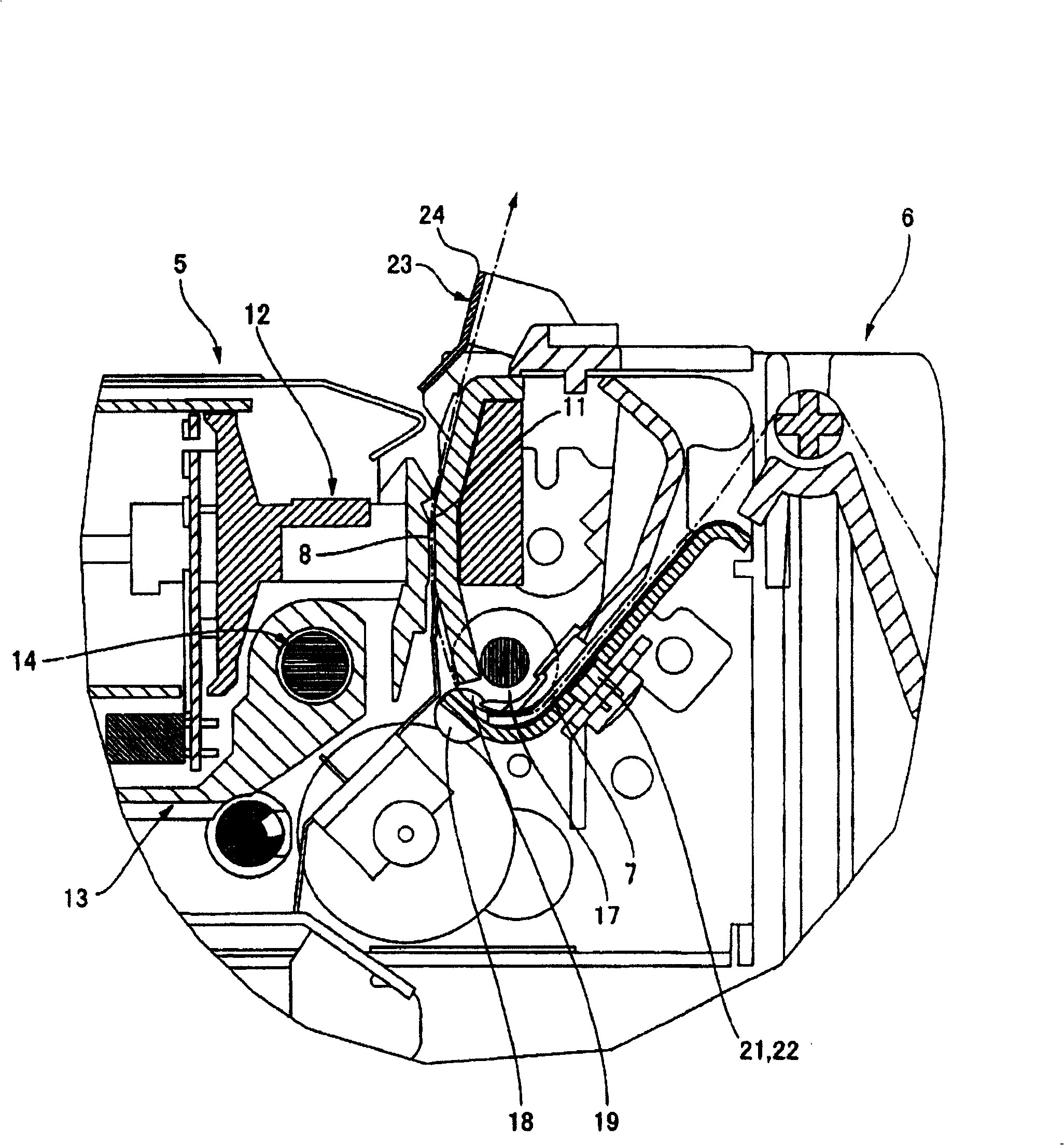 Record paper loading method of printer