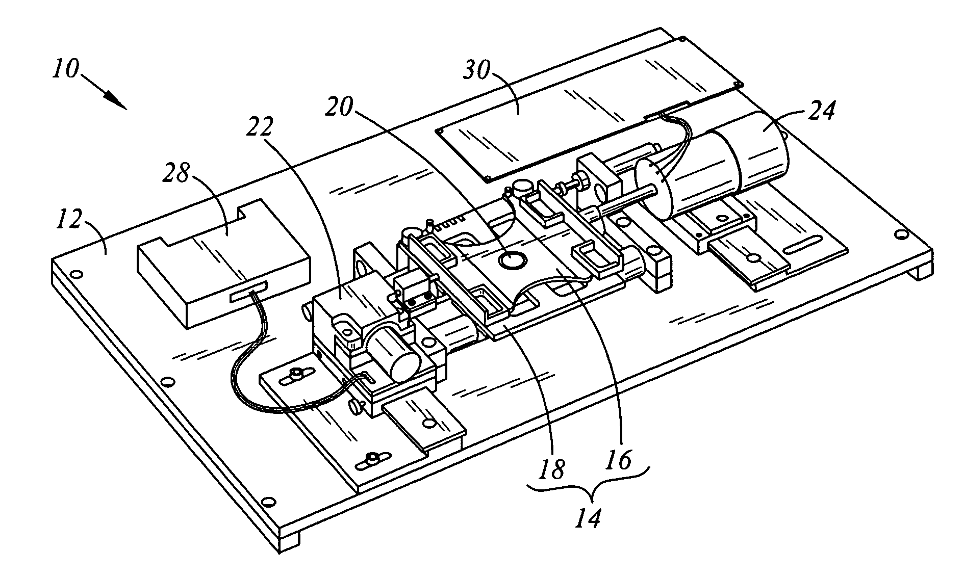 Data storage testing apparatus for delivering linear or rotational acceleration