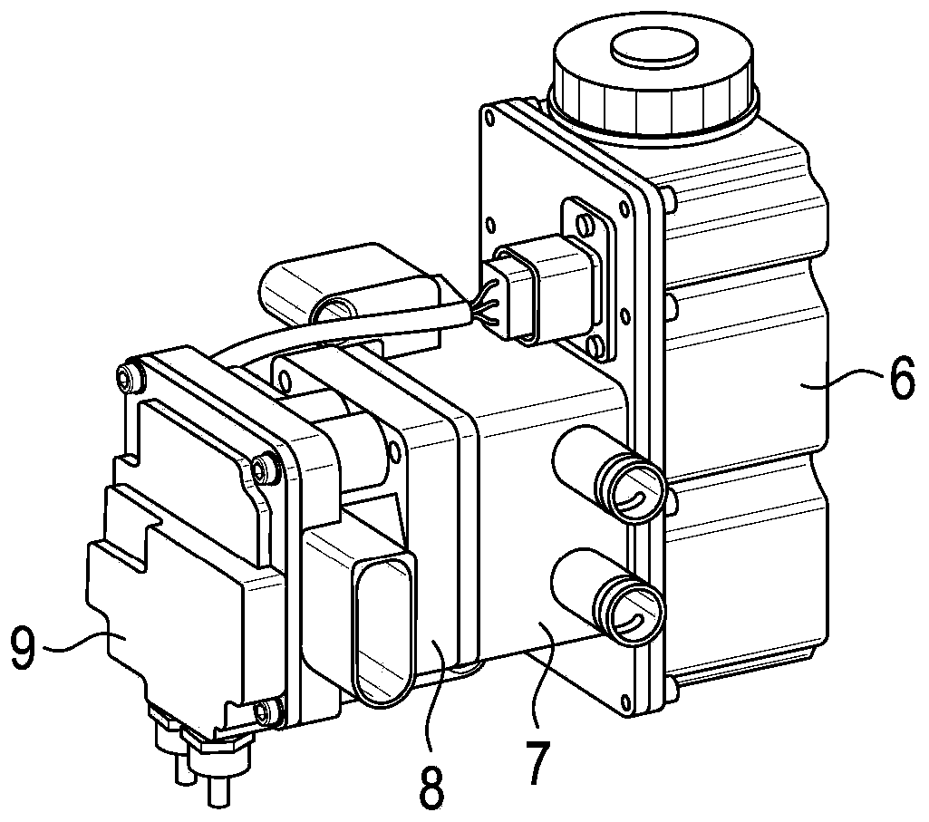 Pump unit for providing a hydraulic pressure for actuating an actuator in the drive train of a motor vehicle