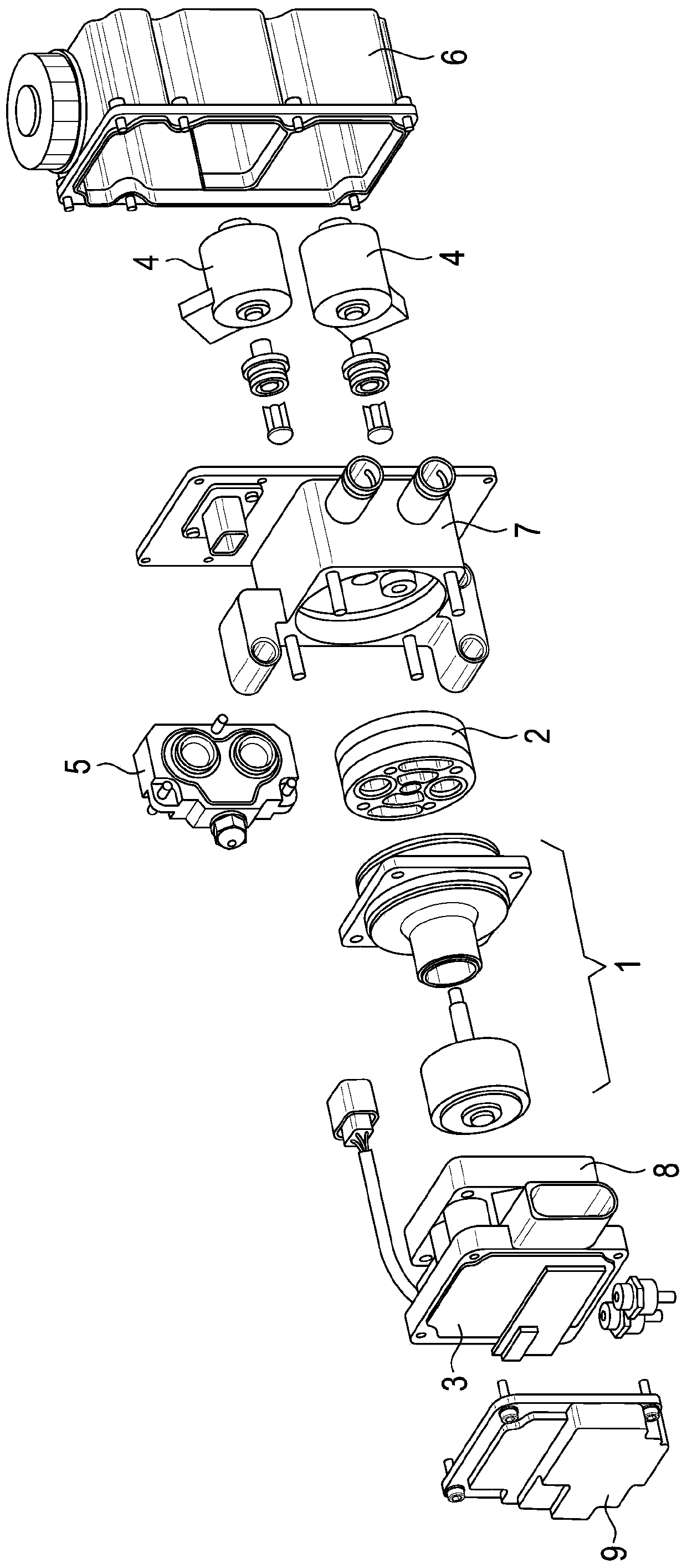 Pump unit for providing a hydraulic pressure for actuating an actuator in the drive train of a motor vehicle