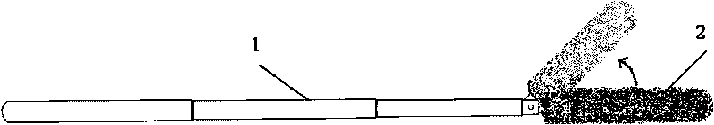 Telescopic turning dust-absorption duster