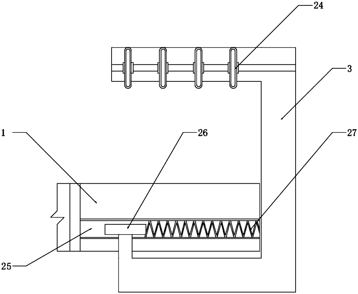 Rust-removing and flexibly-fixed paint spraying device for iron tower maintenance