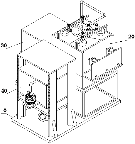 Bedding rock slope simulation test device under coupling effect of rainfall and underground water