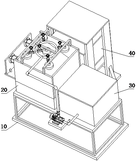 Bedding rock slope simulation test device under coupling effect of rainfall and underground water