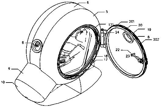 Seat type single pressurized oxygen cabin