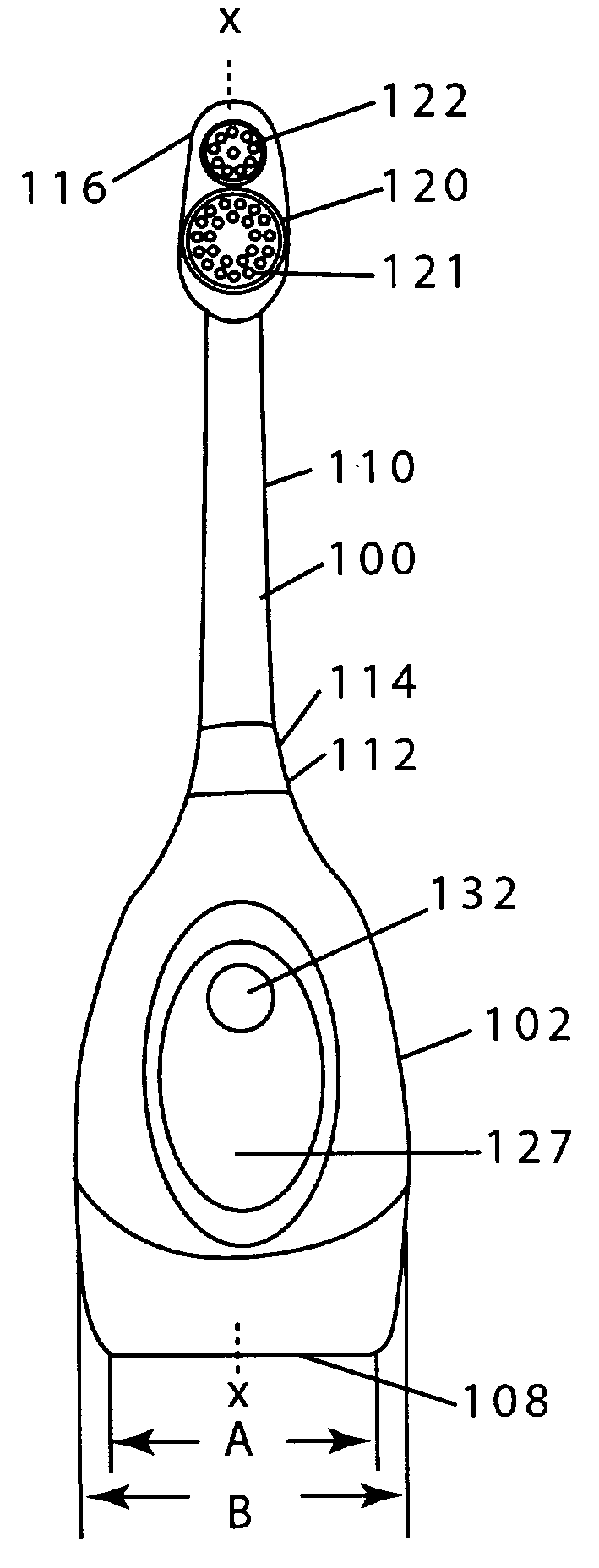 Powered toothbrush with improved ergonomics