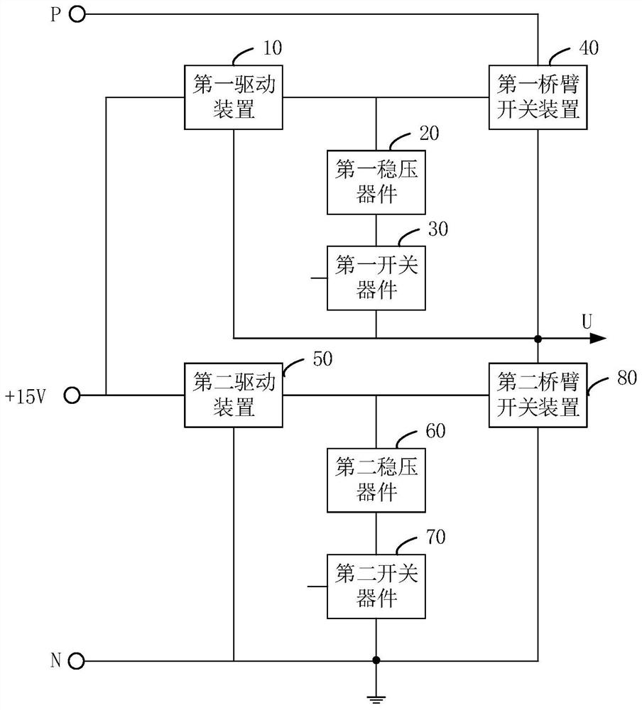 Intelligent power module driving circuit, intelligent power module and household appliance