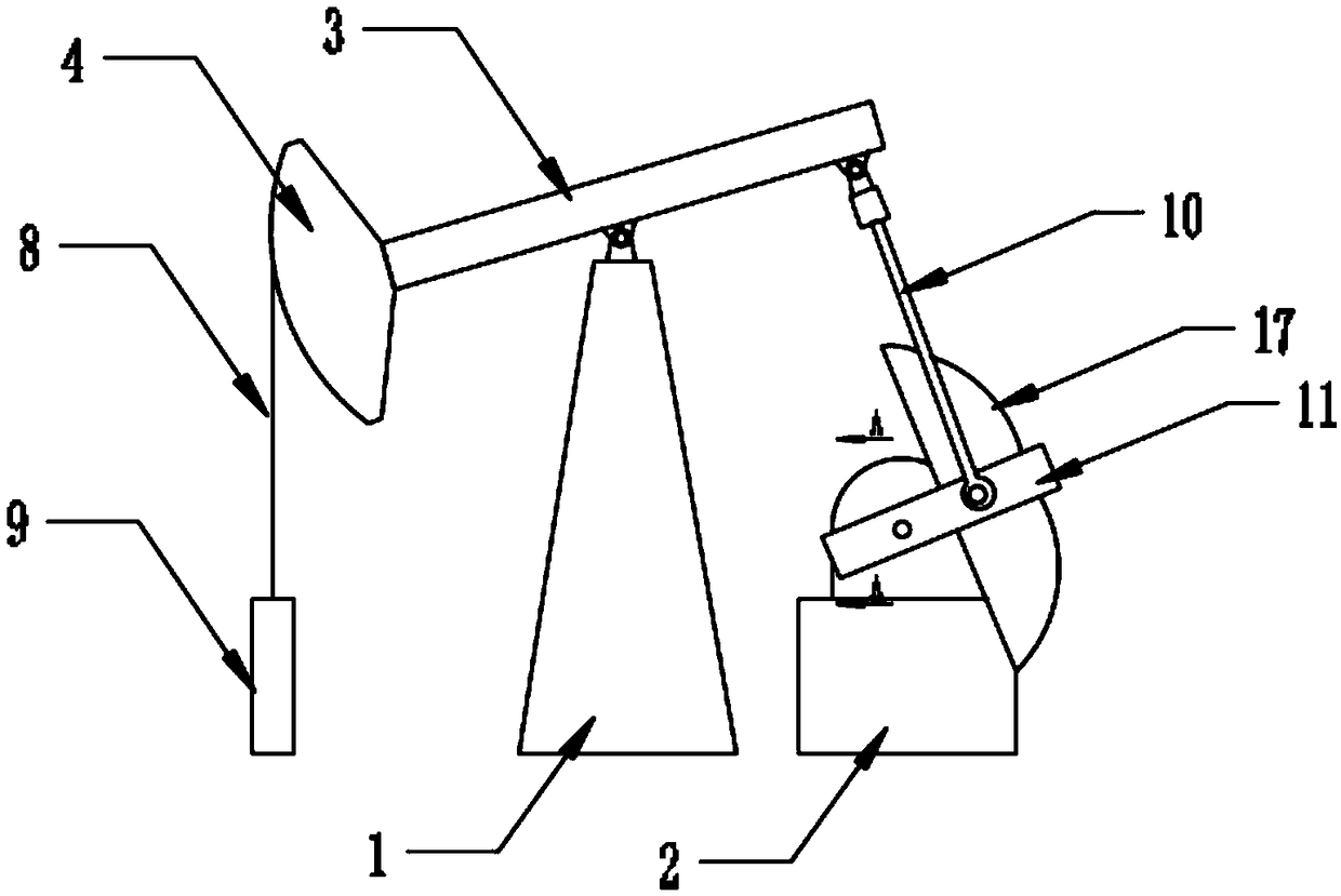 Oil well pumping unit directly driven by frameless combined type permanent magnet synchronous motor