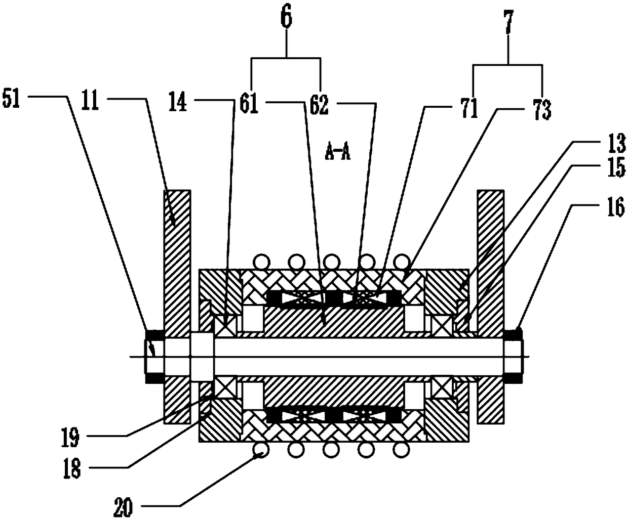 Oil well pumping unit directly driven by frameless combined type permanent magnet synchronous motor