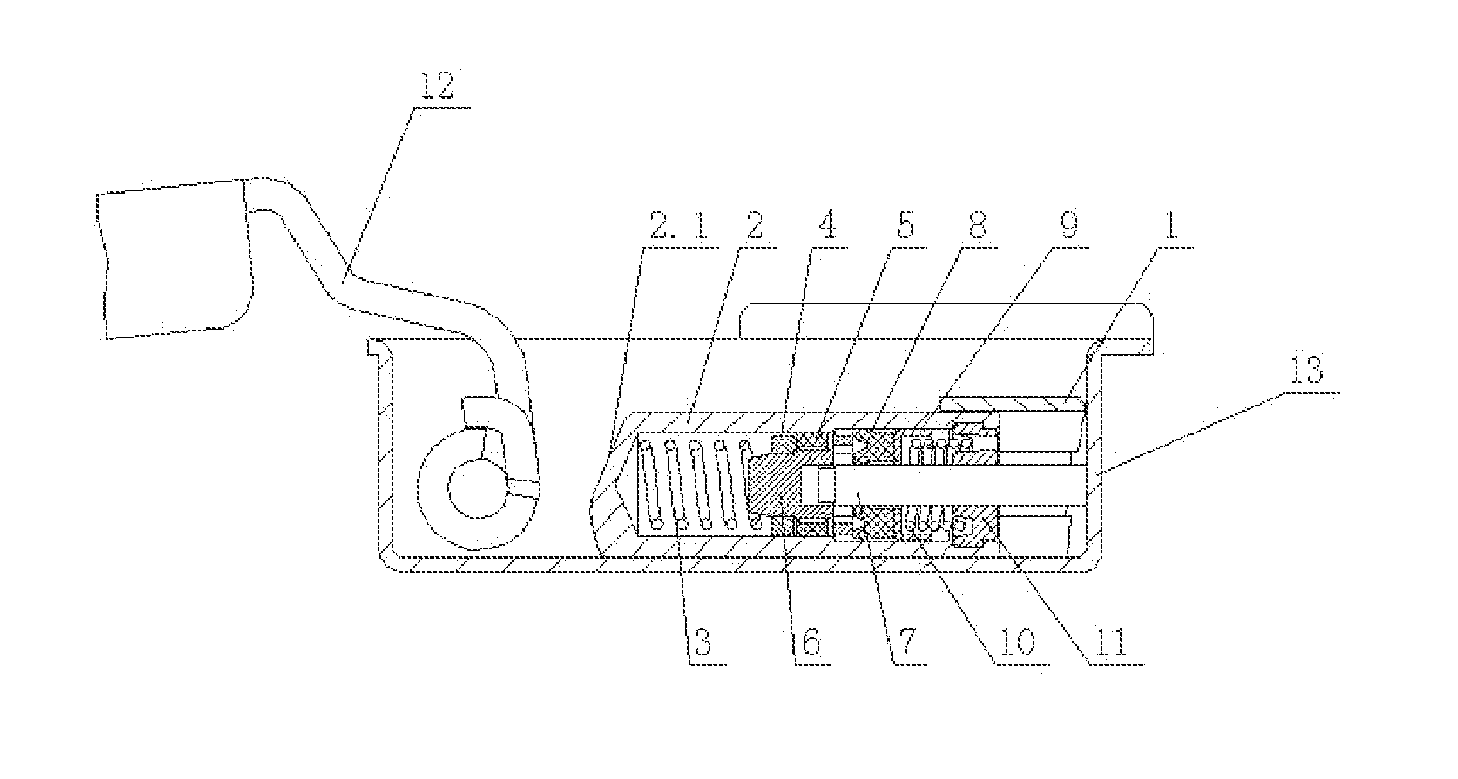 Blind hinge structure used for furniture