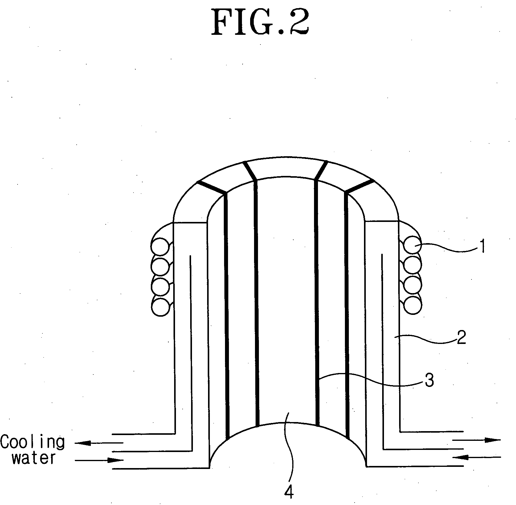 Electromagnetic continuous casting apparatus for materials possessing high melting temperature and low electric conductance