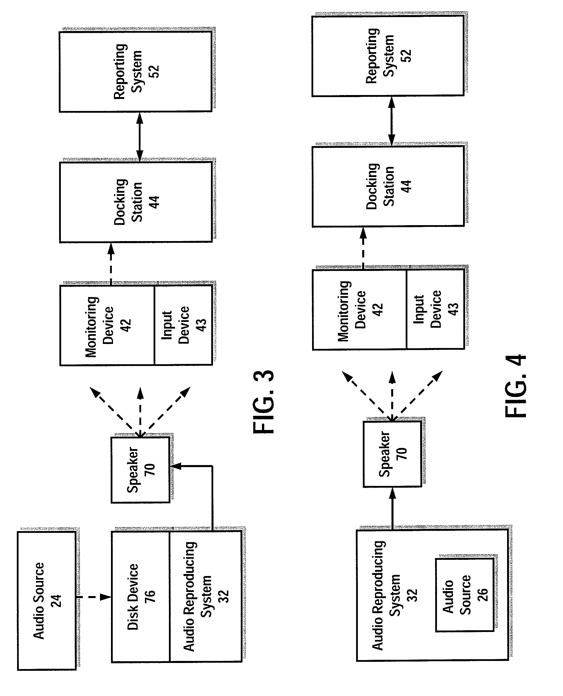 Activating functions in processing devices using start codes embedded in audio