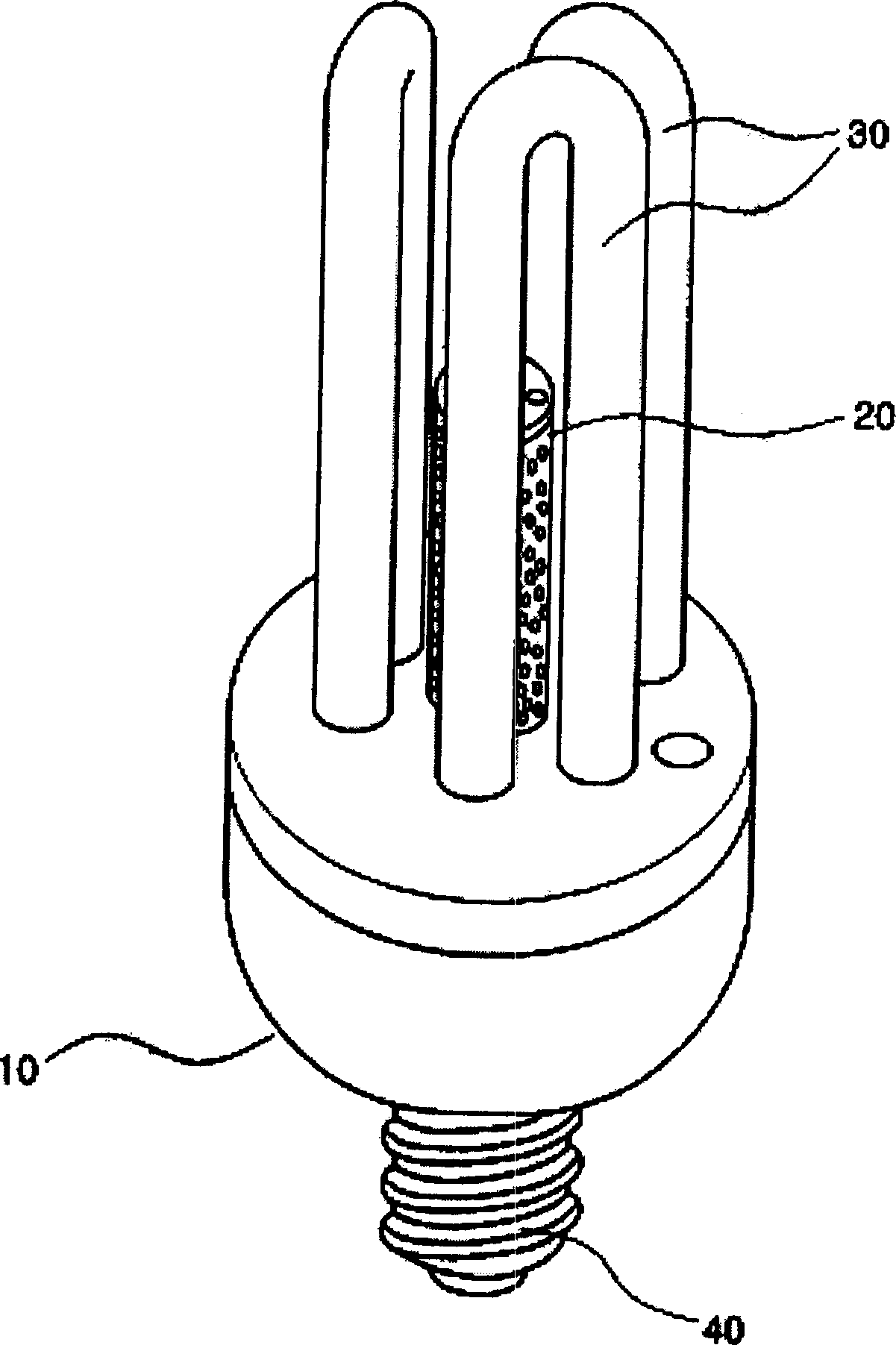 Lighting apparatus for generating anions and purifying air