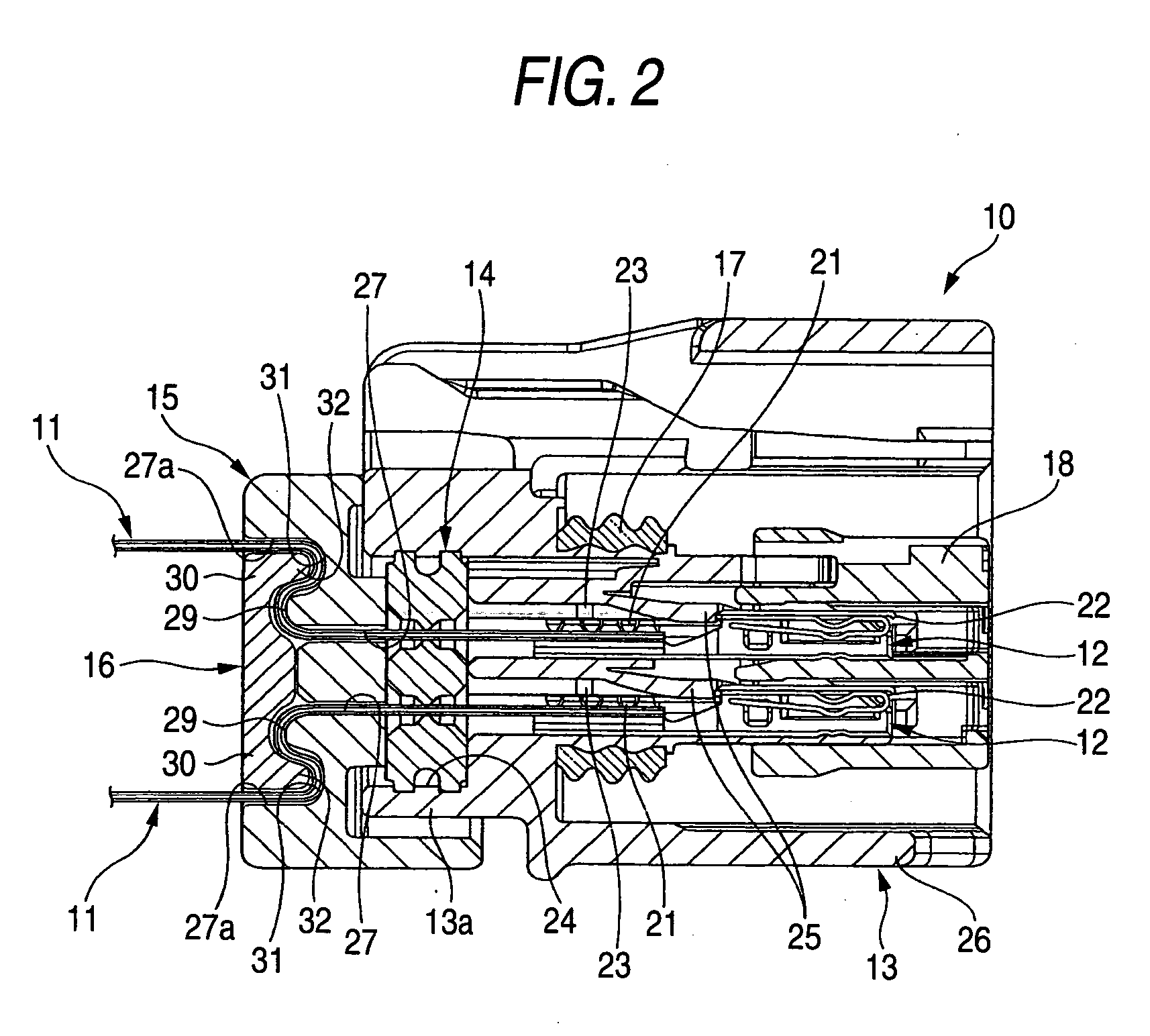 Waterproof connector for flat cable