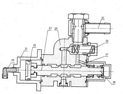 A front hydraulic lifting device for a heavy truck dump truck