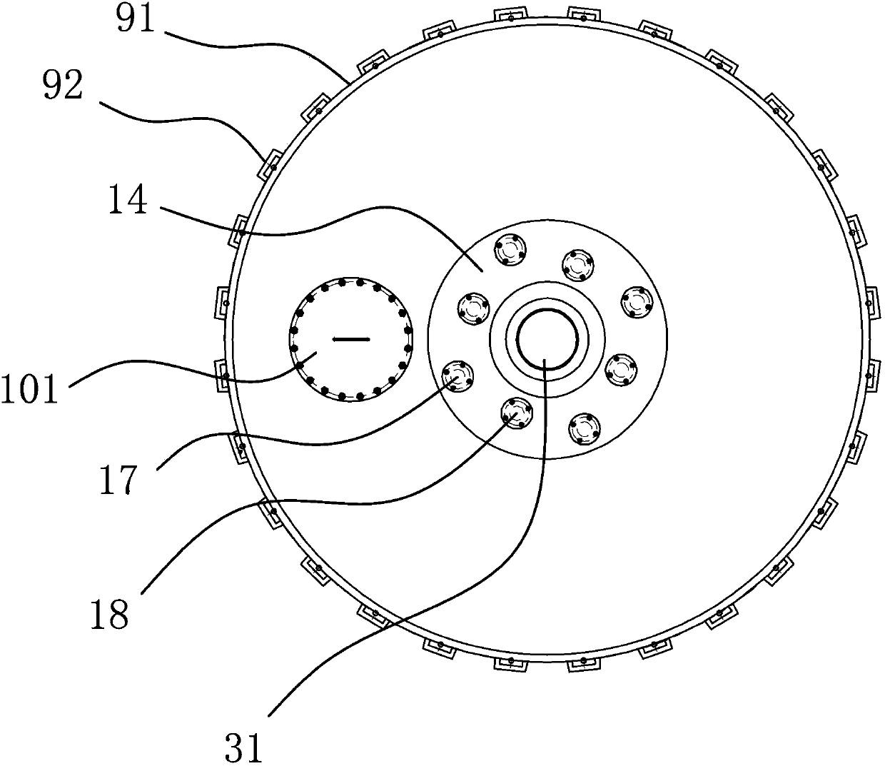 Radial oxygen production adsorption tower