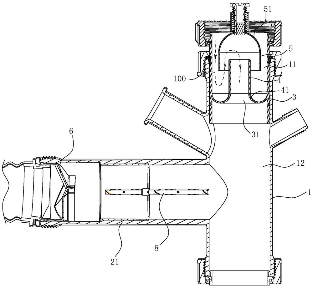 Drainage pipeline and cleaning machine applying drainage pipeline