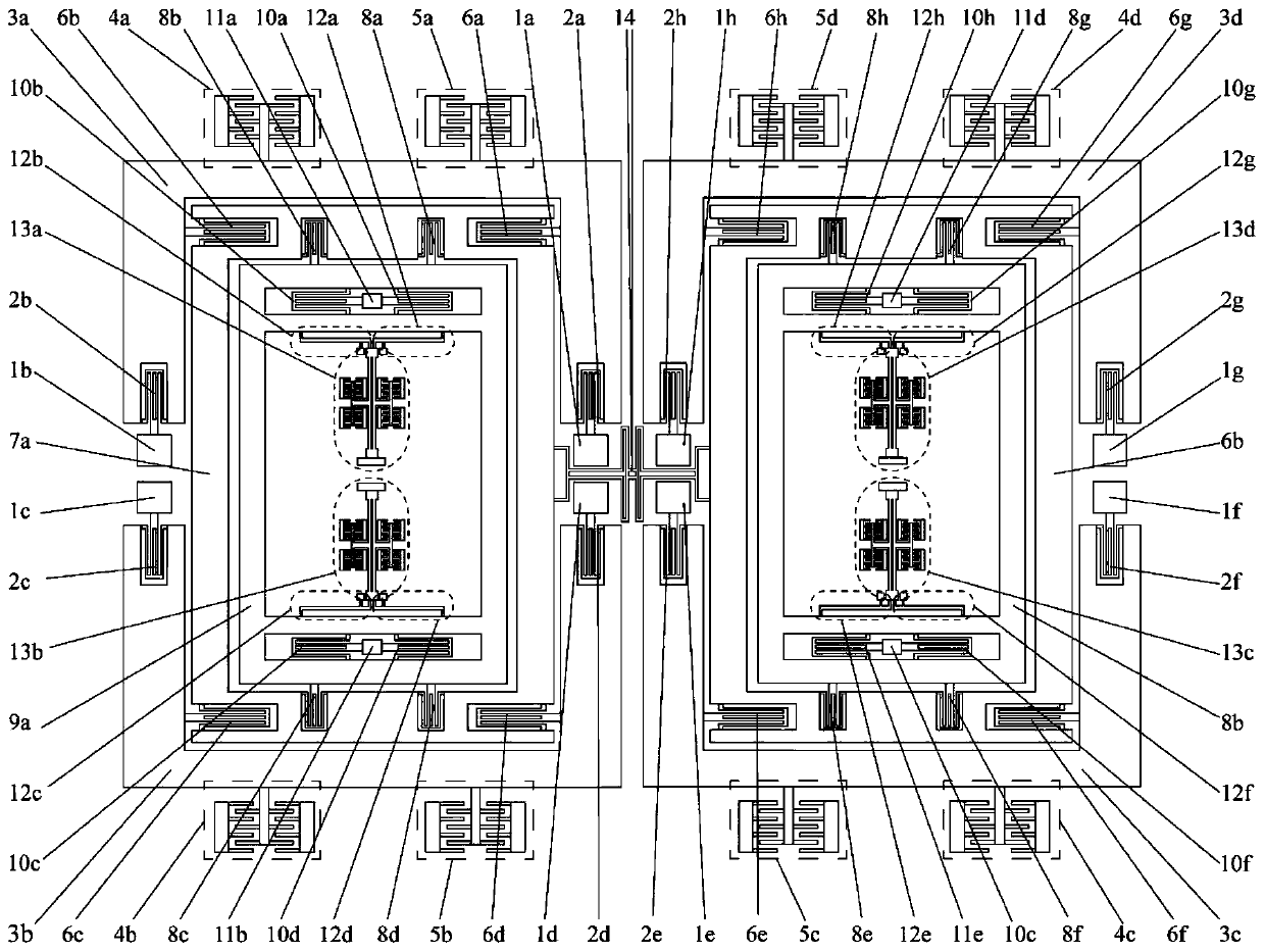 Triple-frame dual-mass silicon micromachined gyroscope with direct frequency output