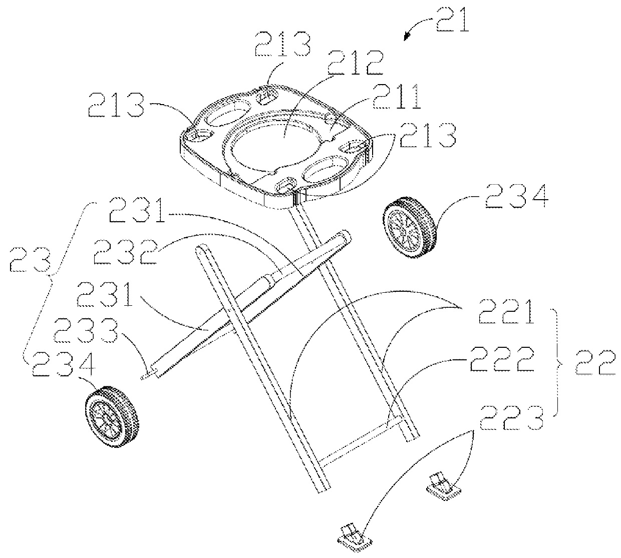 Portable barbecue grill