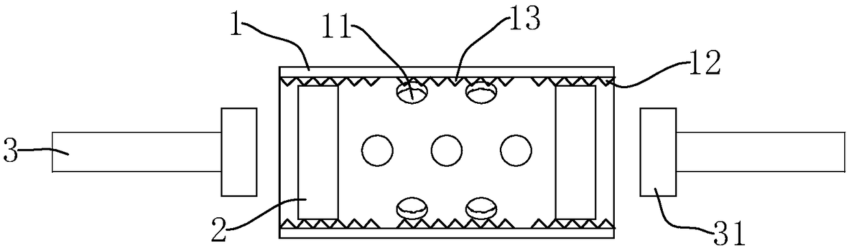 Clamp connection-type connecting device in sleeve and its connection structure and installation method thereof