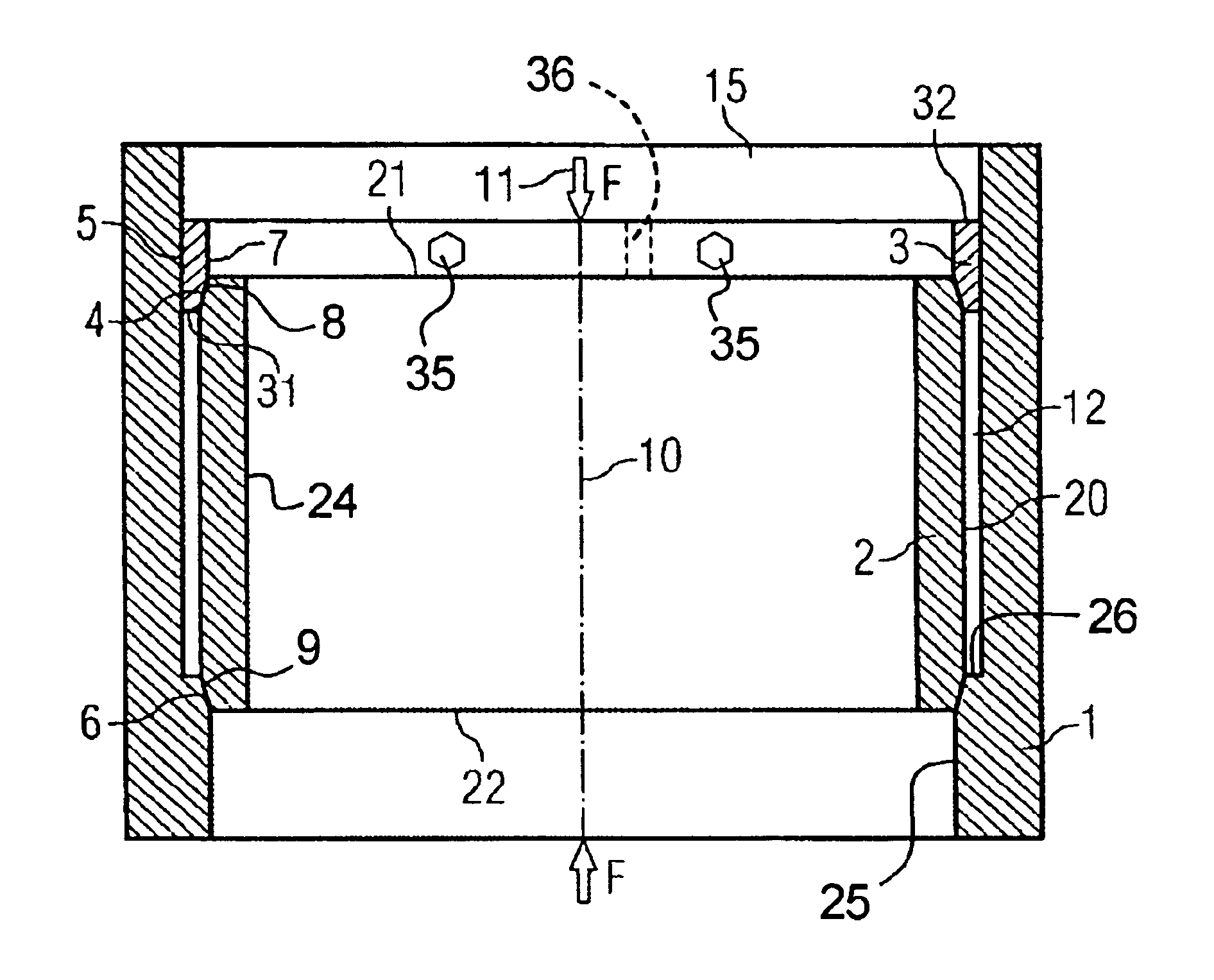 Connection device for positional fixing of a gradient coil assembly of a nuclear magnetic resonance tomograph