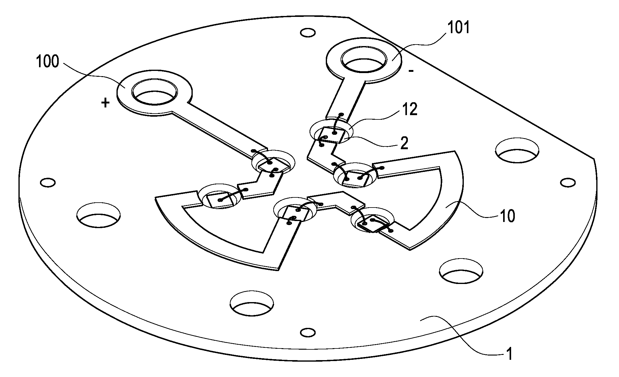 Arrangement of Light-Emitting Diodes Of LED Lamp