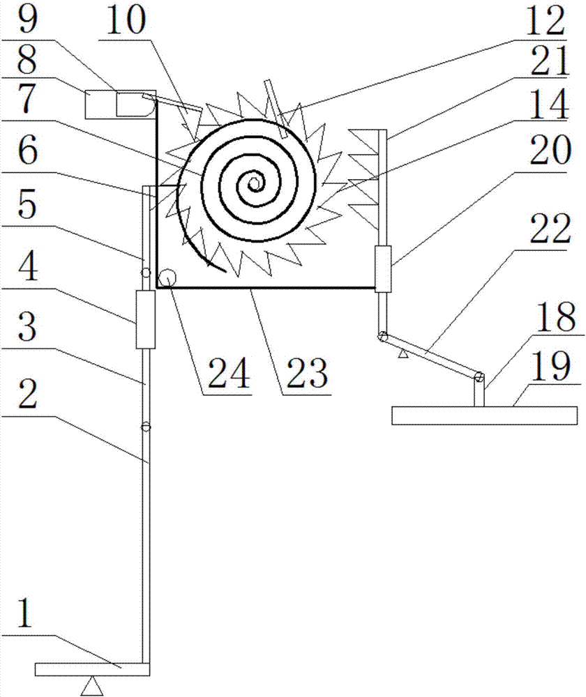 Energy storage compressing type garbage bin