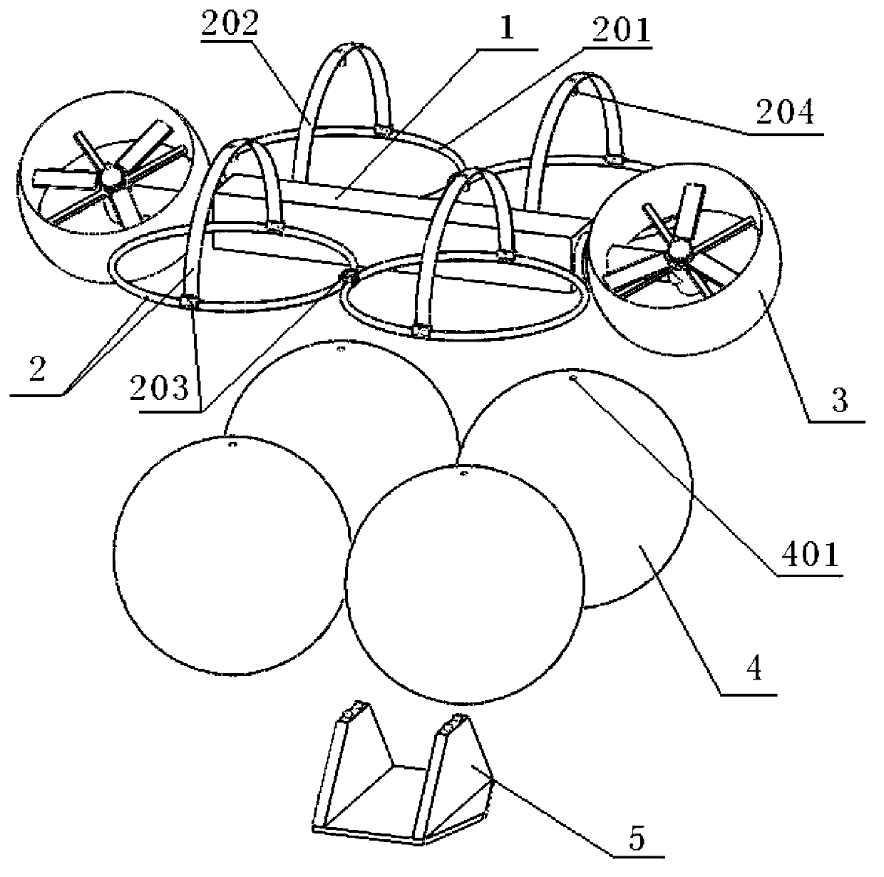 Suspension-type helicopter