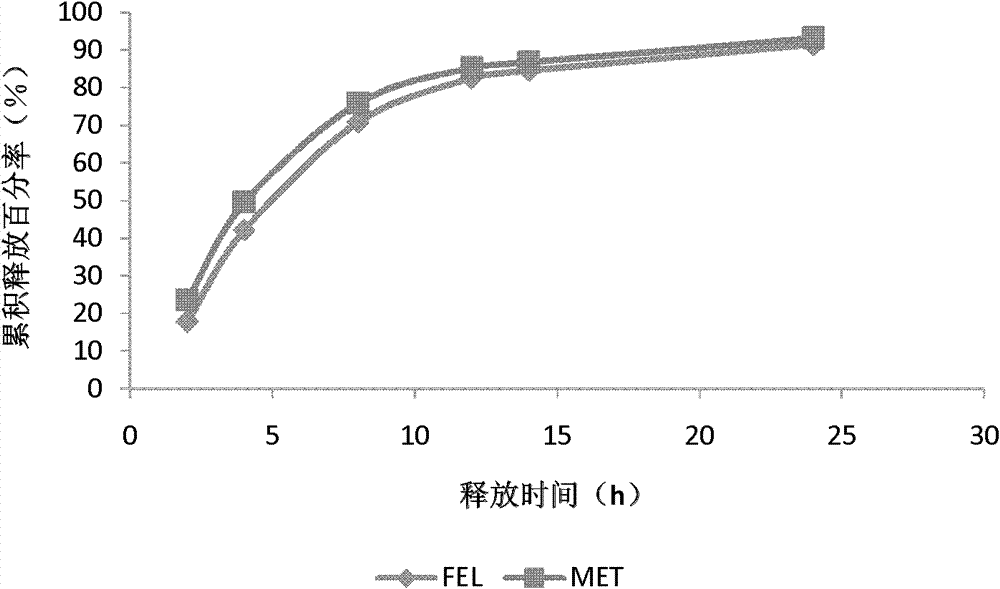 Single layer osmotic pump controlled release preparation containing metoprolol and felodipine