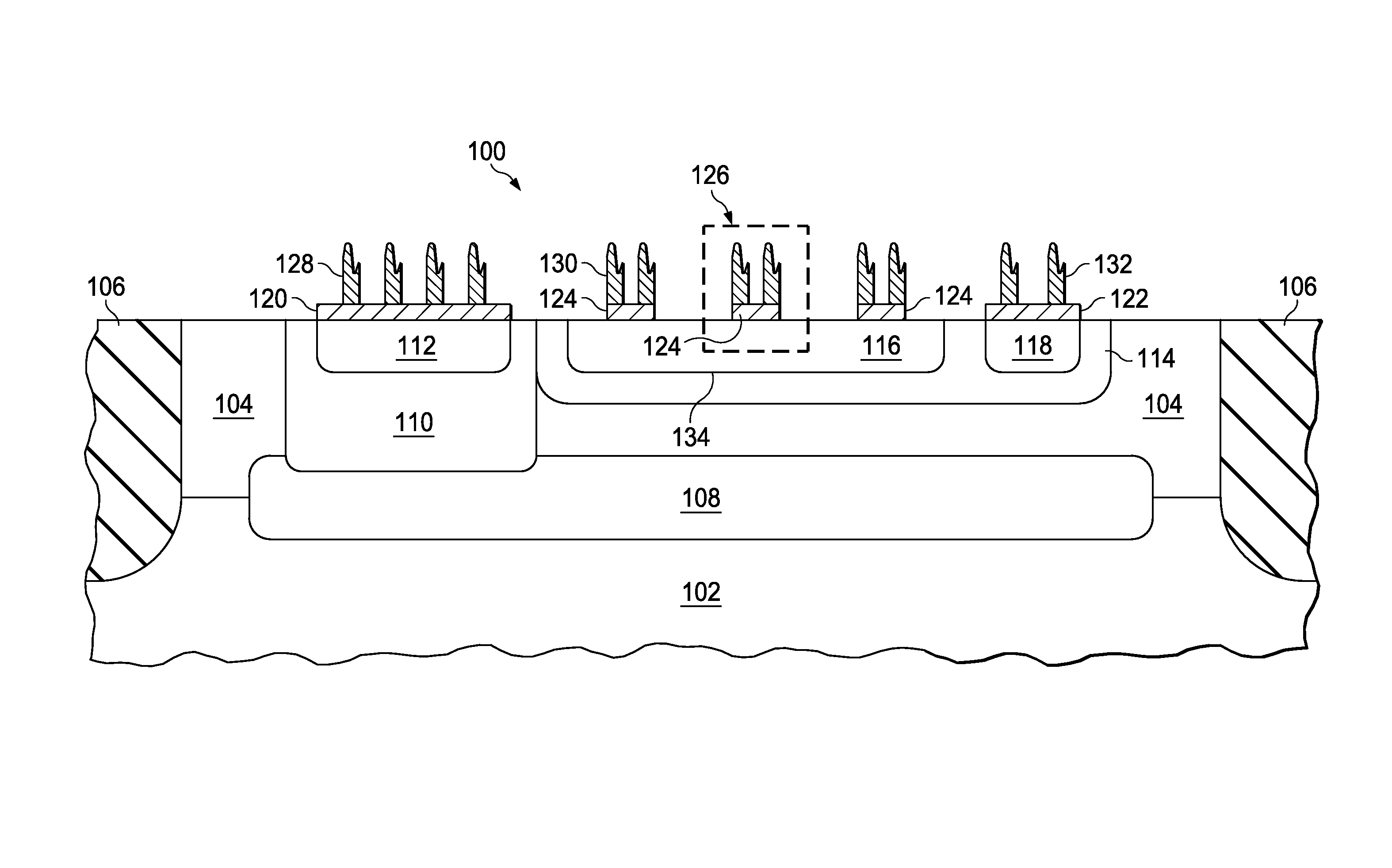 Emitter ballasting by contact area segmentation in ESD bipolar based semiconductor component