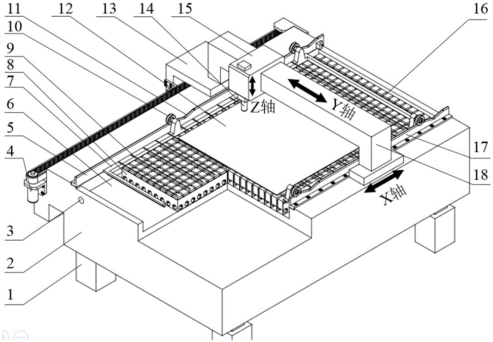 Water-floating type ultra-thin glass substrate measuring platform