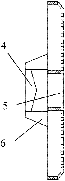 Center knife rear type shield machine cutter head