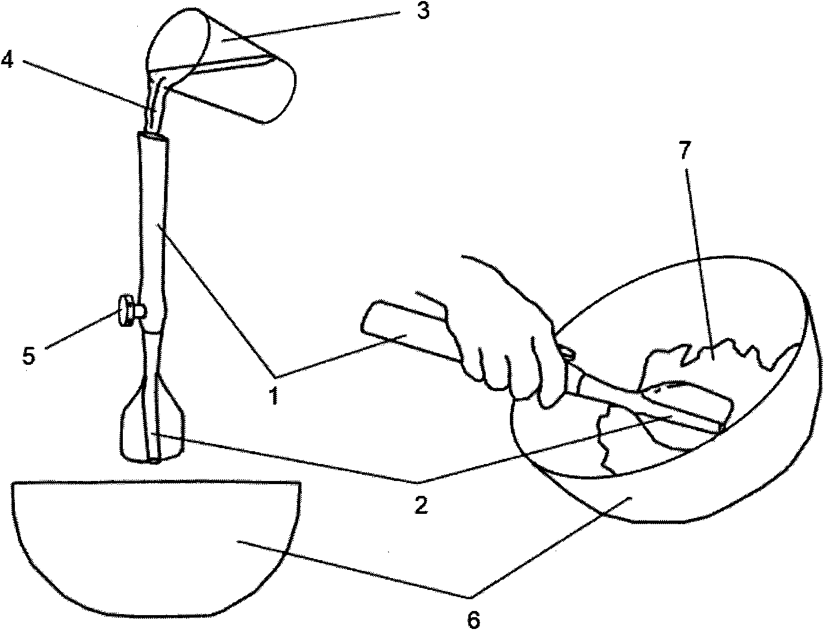 Water-injection type stirring spoon