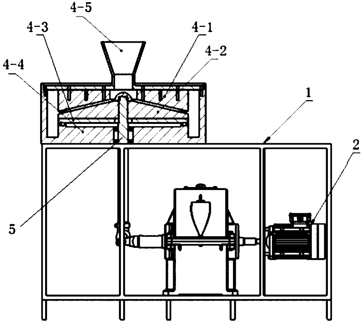 Grinding disc type hard solid seed mechanical shell breaking machine