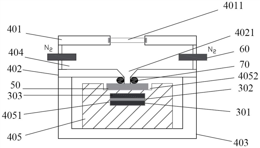 Detection device and system for nucleation of atmospheric ice nucleus