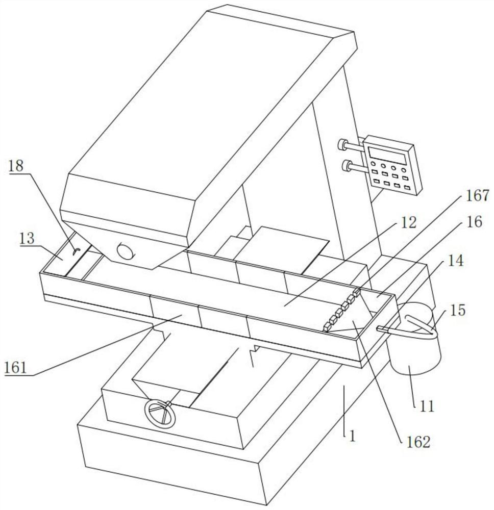 A self-cleaning device for a horizontal milling machine